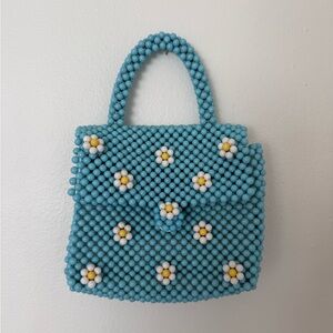 NWOT Mini Bag with Floral Embellishments